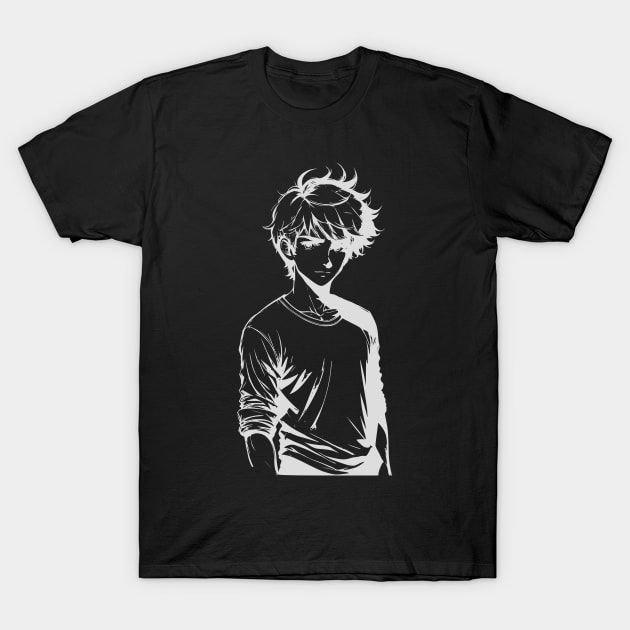 Anime Boy 04 T-Shirt by SanTees